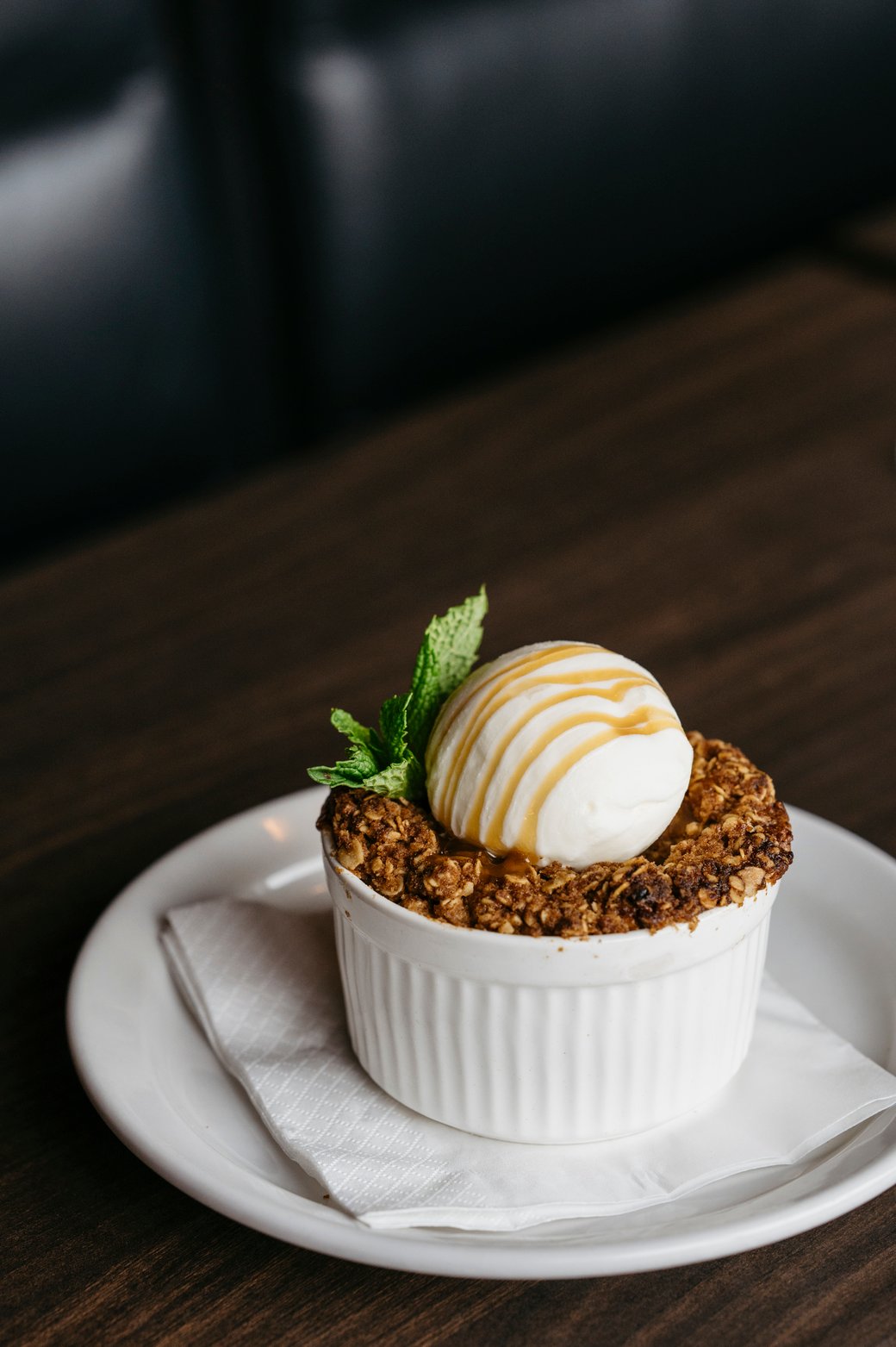 Apple Crumble with Vanilla Ice Cream