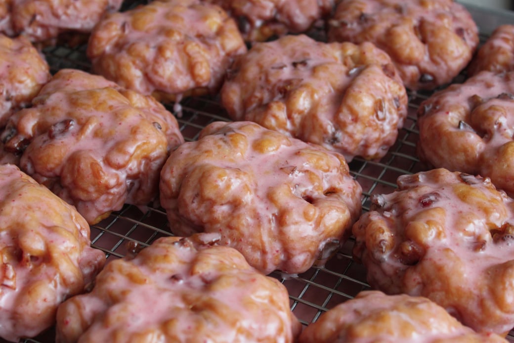 Strawberry Rhubarb Fritter