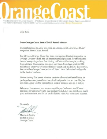 Kentro Voted OC's Best Restaurant