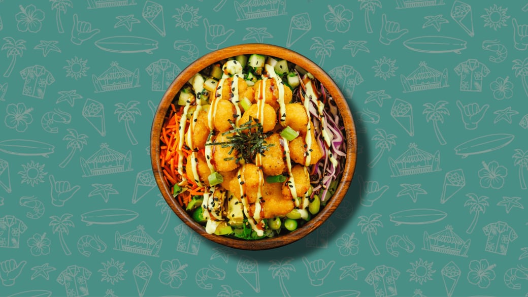 Poke poulet général Vegan