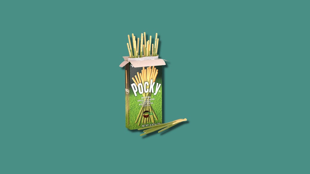 Pocky snacks green tea