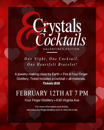 Indy: Crystals & Cocktails, a Jewelry Class