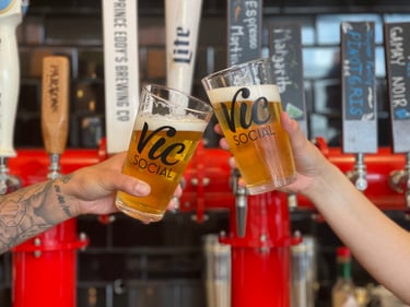 Vic Social 16oz Glass , shop product