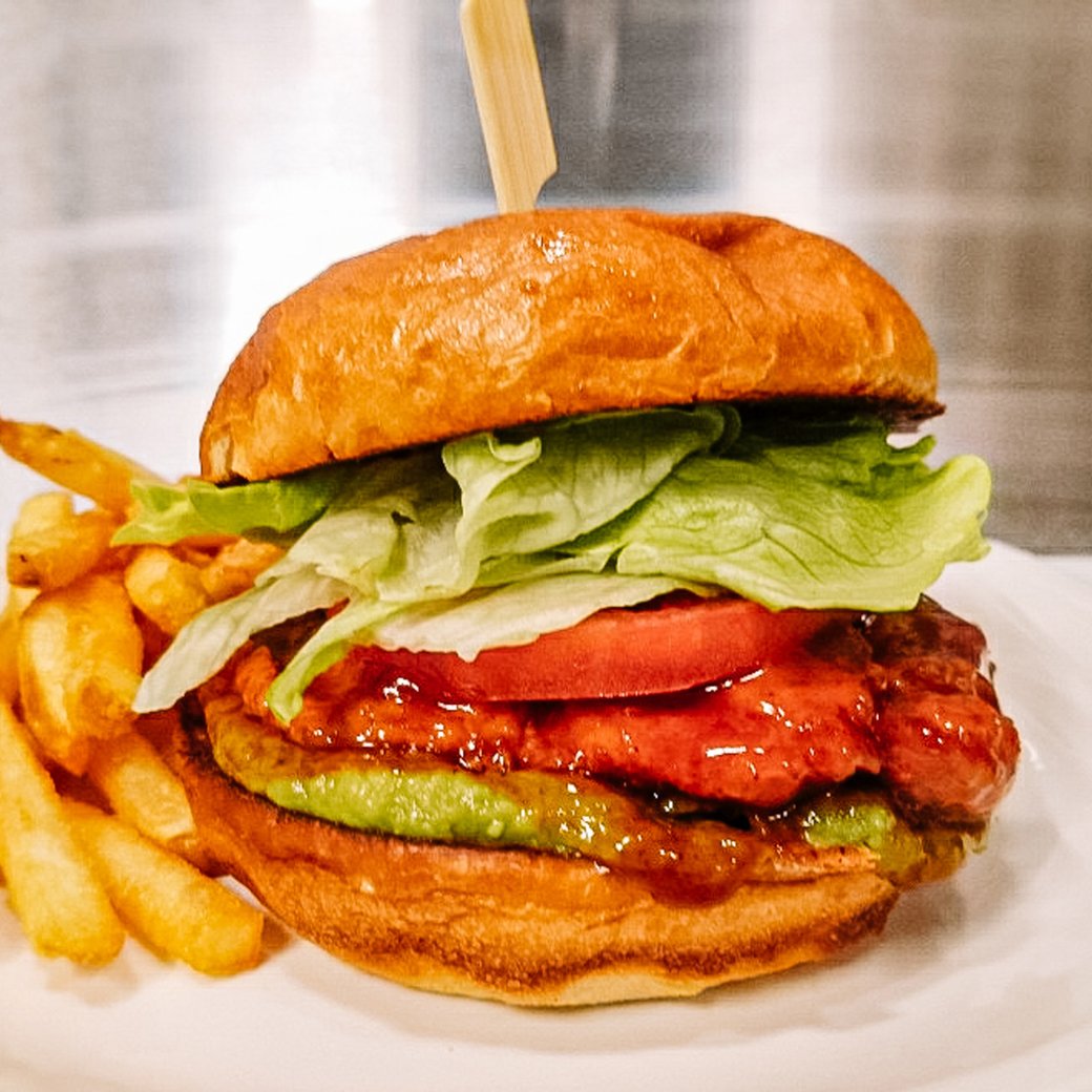 Hot Honey & Guac Chicken Burger