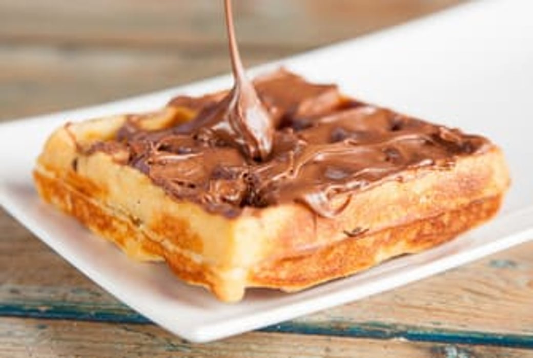 Nutella & Banana Stuffed Waffle