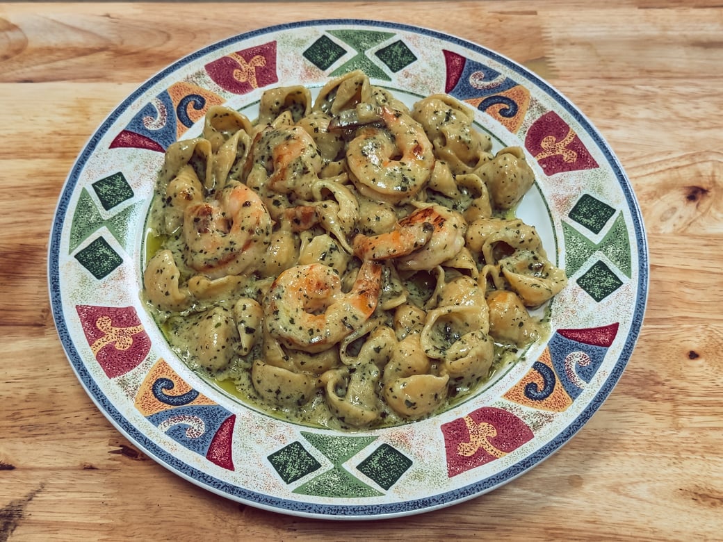 Shrimp Pesto Alfredo