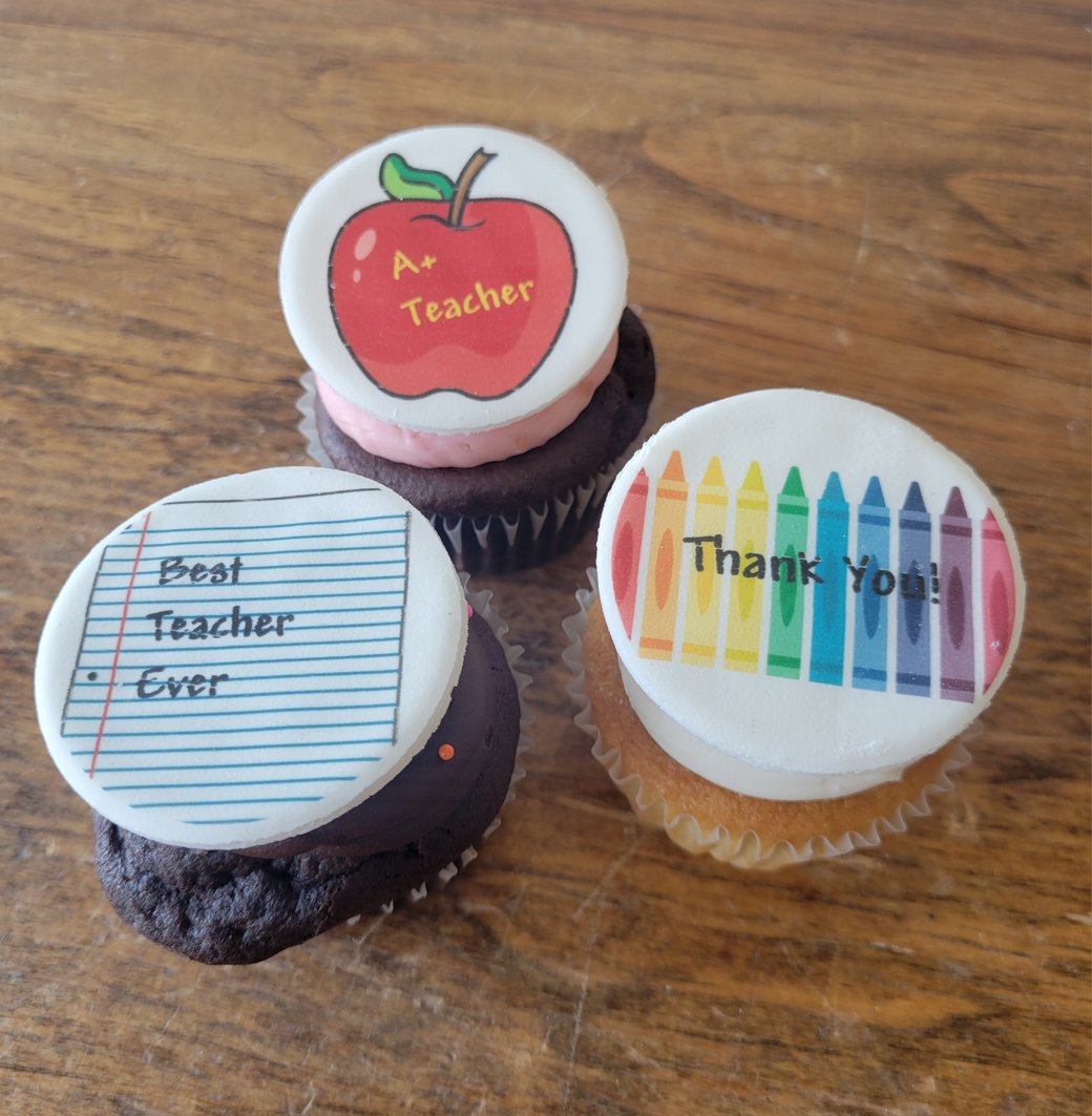 Teacher appreciation cupcakes