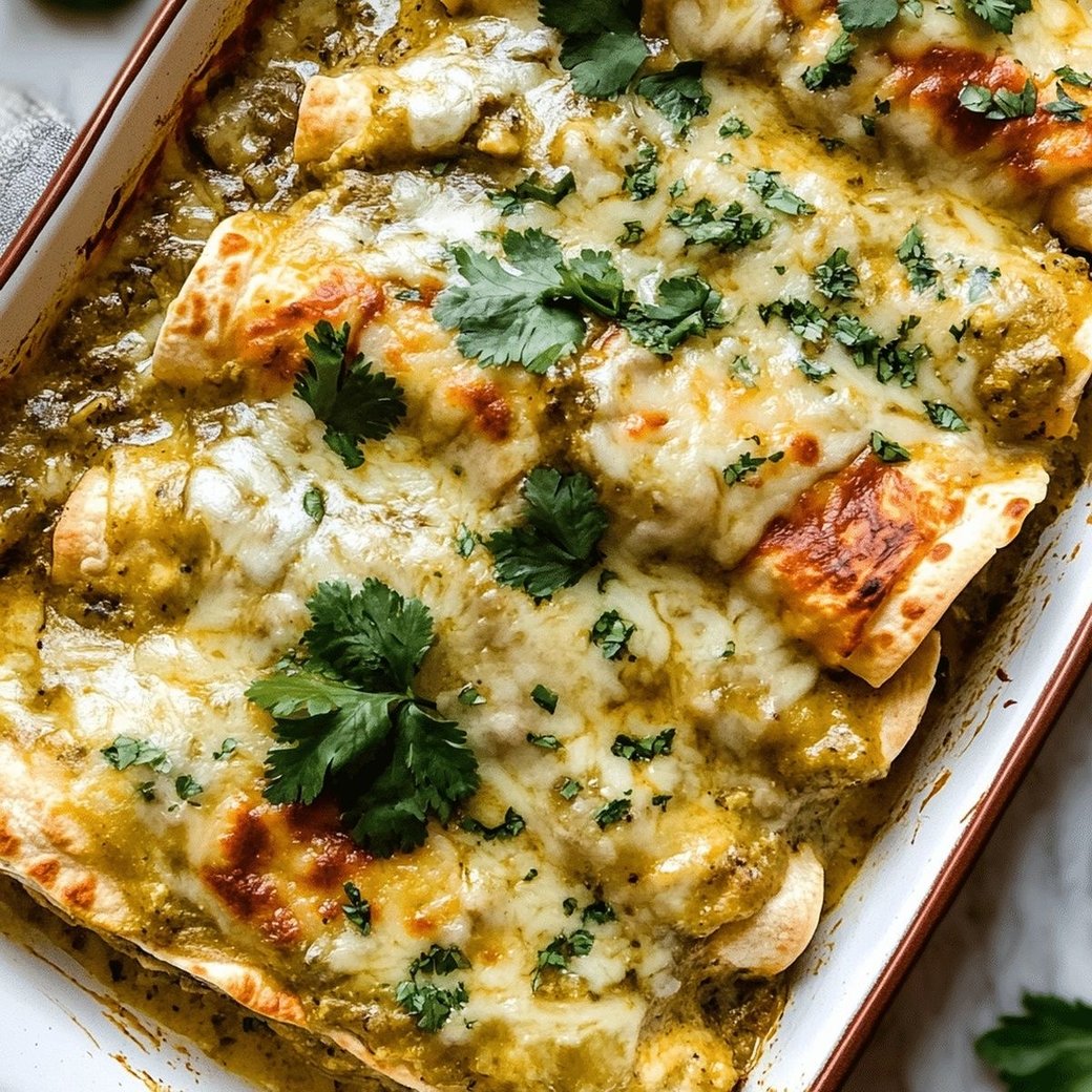 Green Chili Chicken Enchiladas