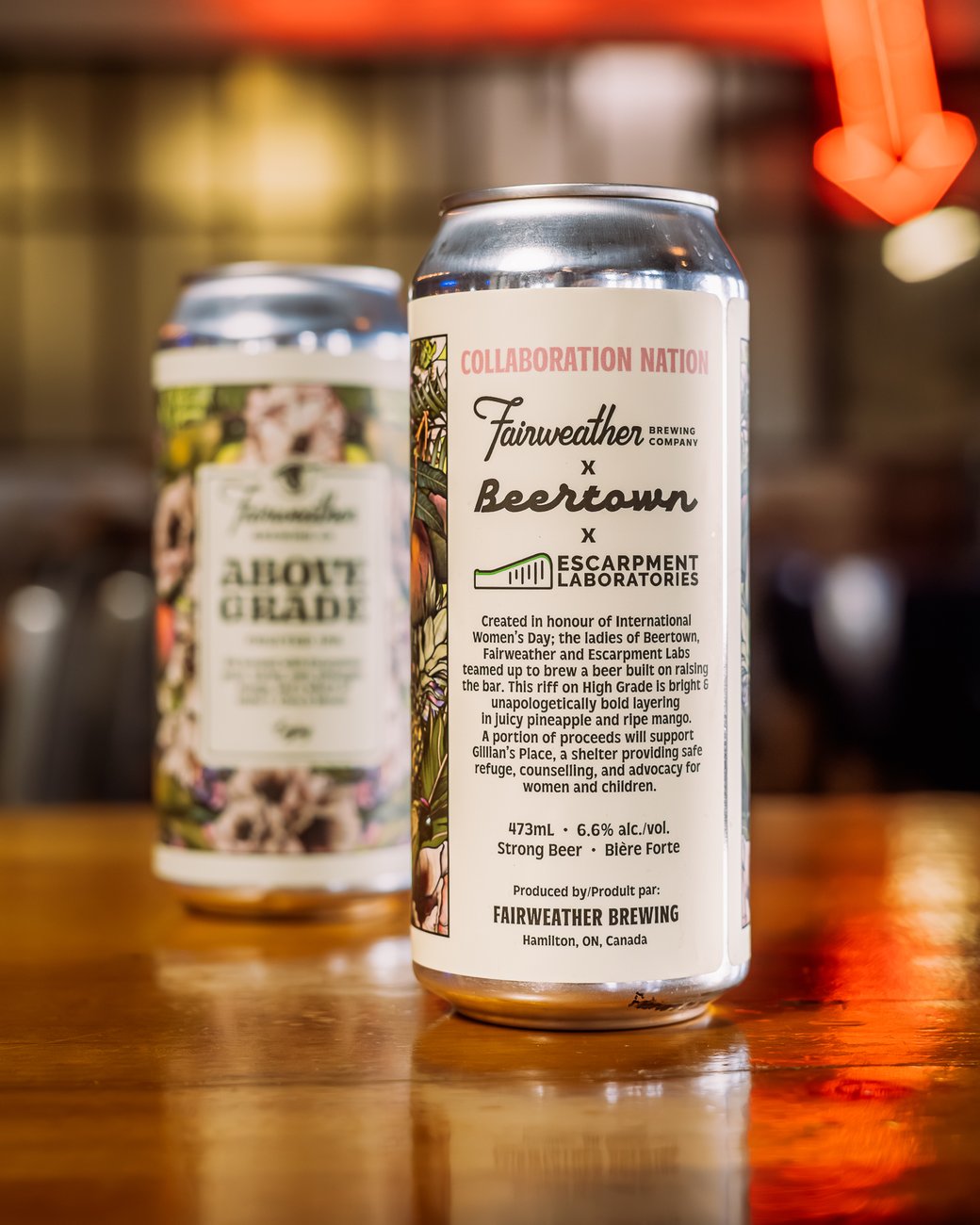 ABOVE GRADE fruited IPA with pineapple & mango 