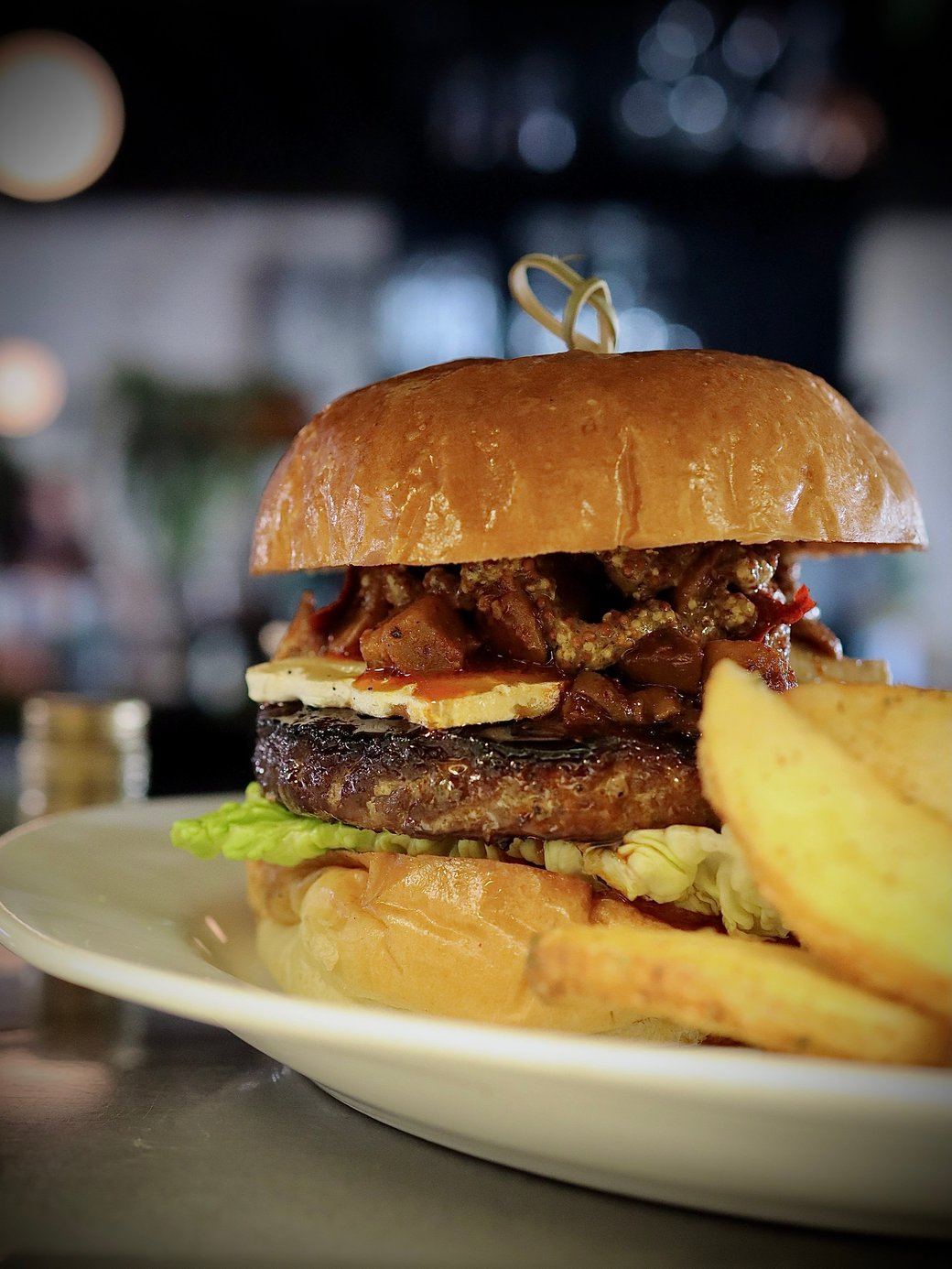Gracie's Mushroom & Brie Beef Burger