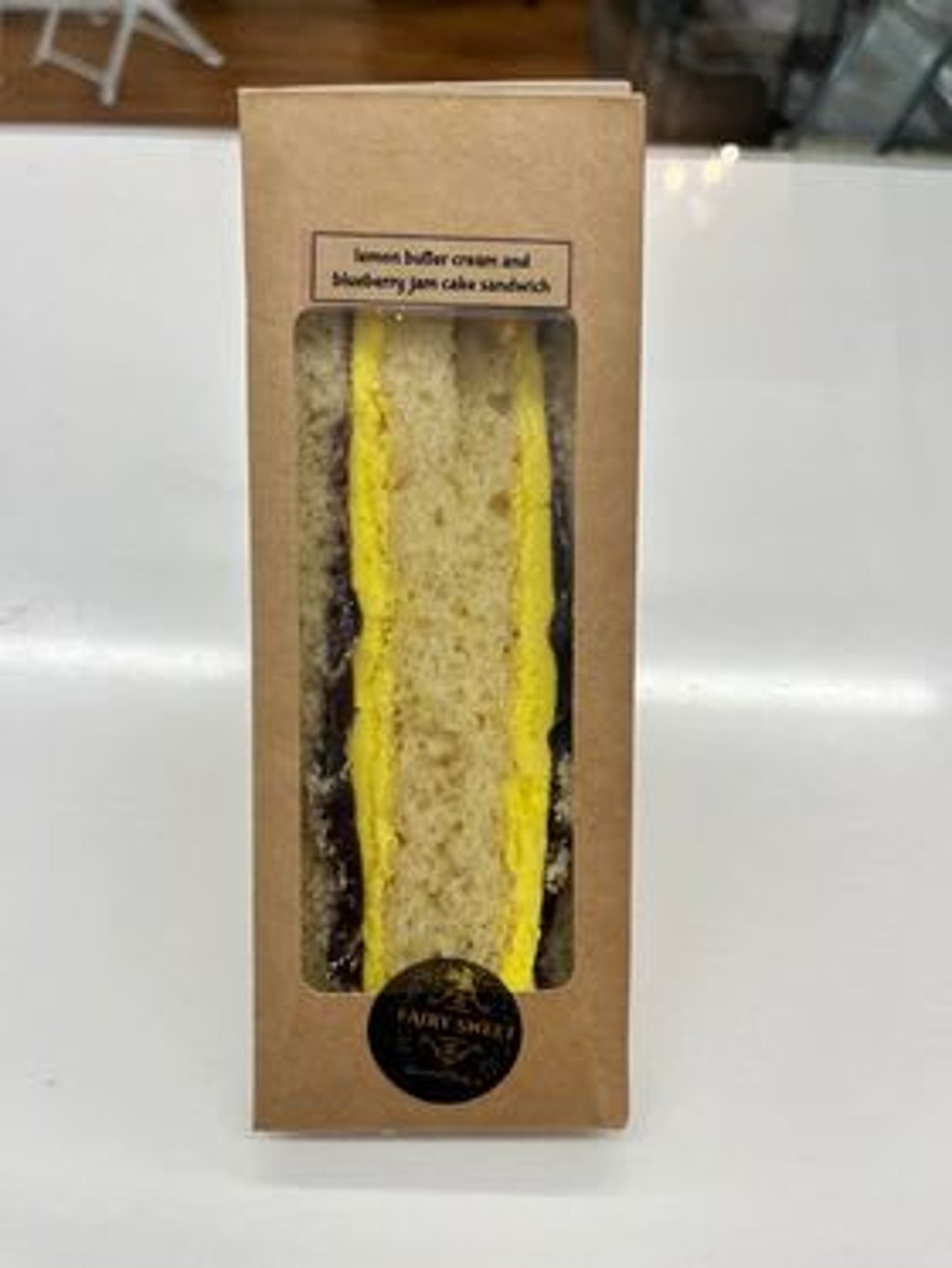 lemon blueberry jam cake sandwich