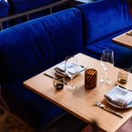 our favourite shade of blue 💙 tag who you're grabbing dinner with tonight - we open at 5:30 Oss ✨