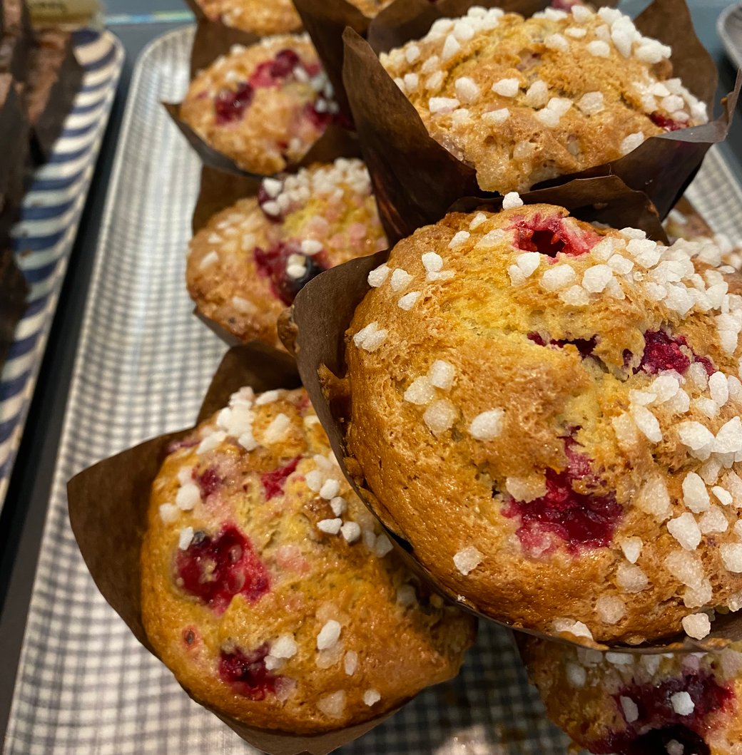 Blueberry, Cranberry and Lemon Muffin
