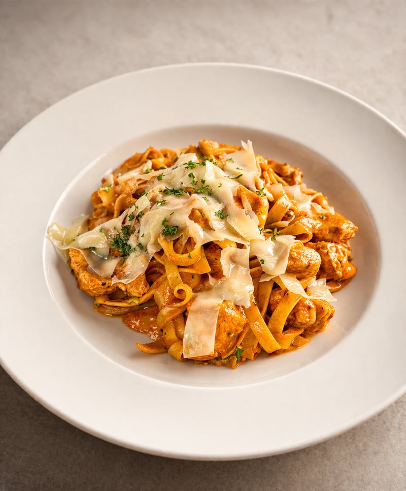 Vodka Chicken Fettuccine