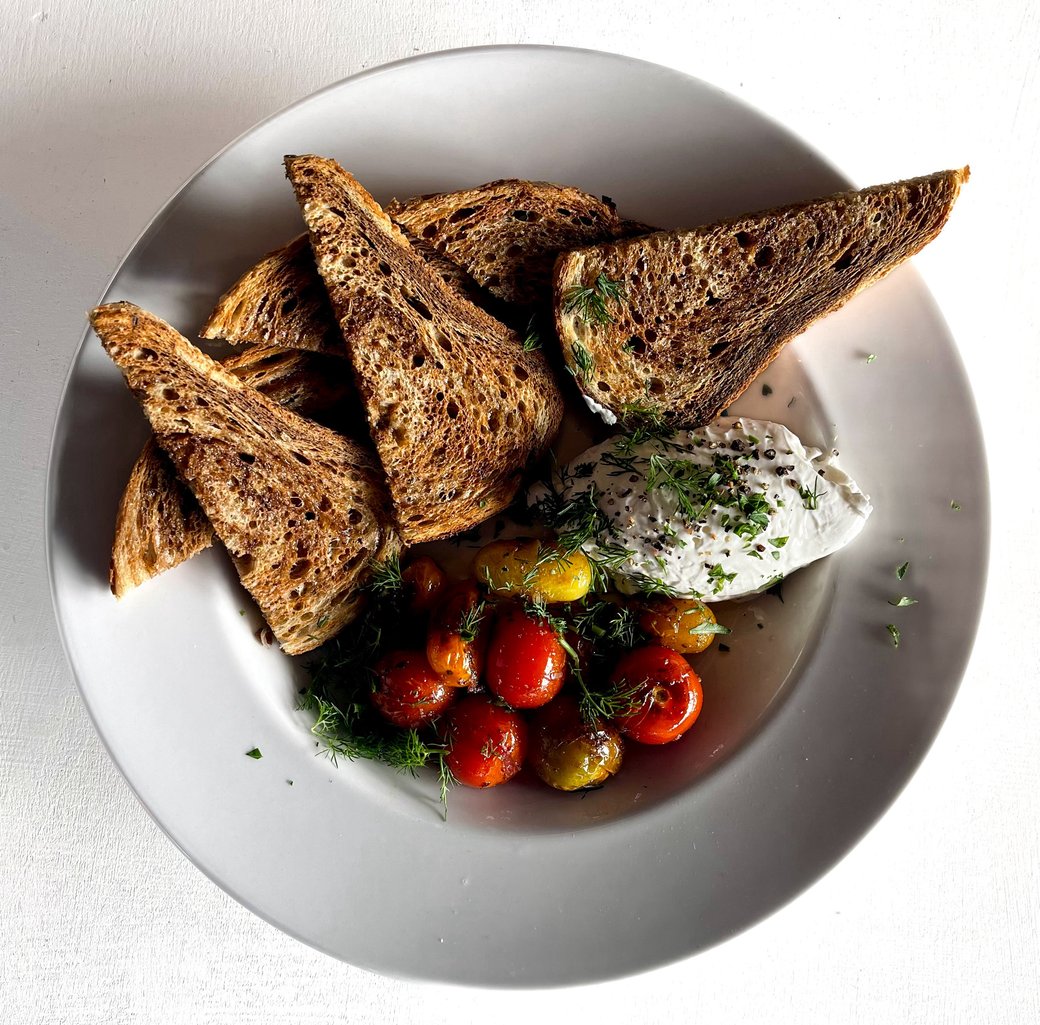 Roasted Tomato with Whipped Feta 