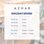 the holidays are almost here, and we couldn't be more excited! 〰️ book your NYE event at azhartoronto this year, reservation link in bio!