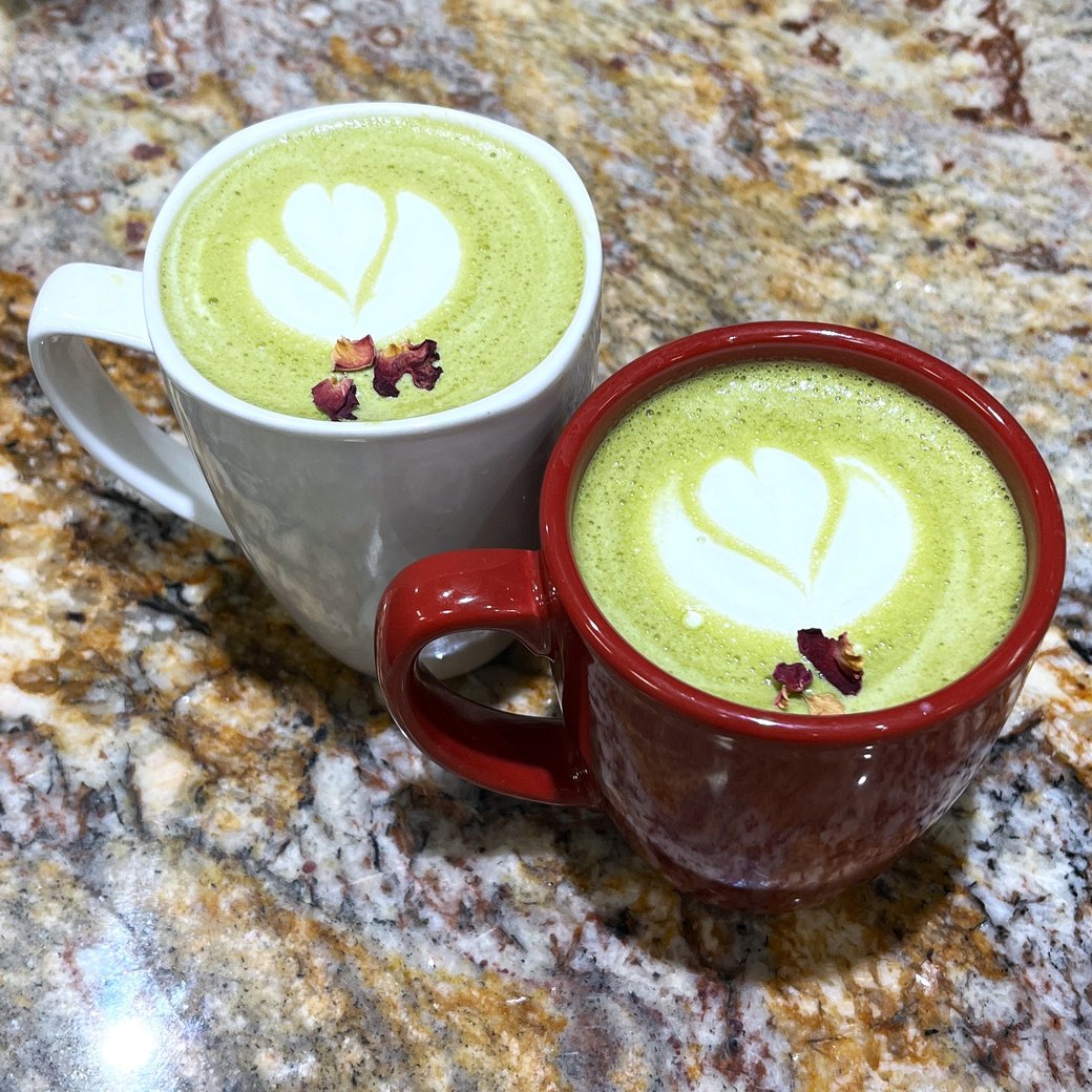 The Rosy Cheeks Matcha Latte