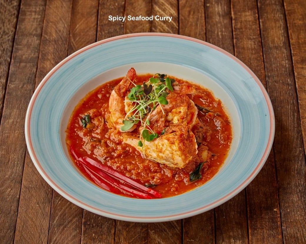 Spicy goan seafood curry