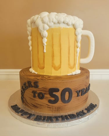 custom beer cake