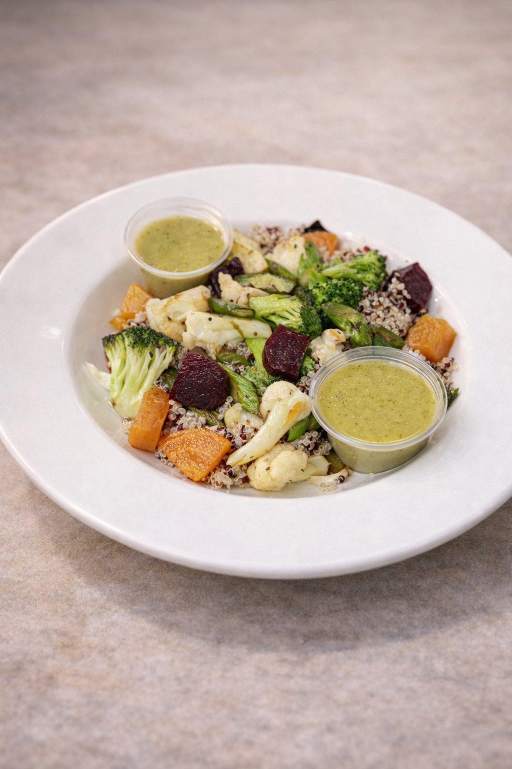 ROAST VEGGIES & ORGANIC QUINOA BOWL