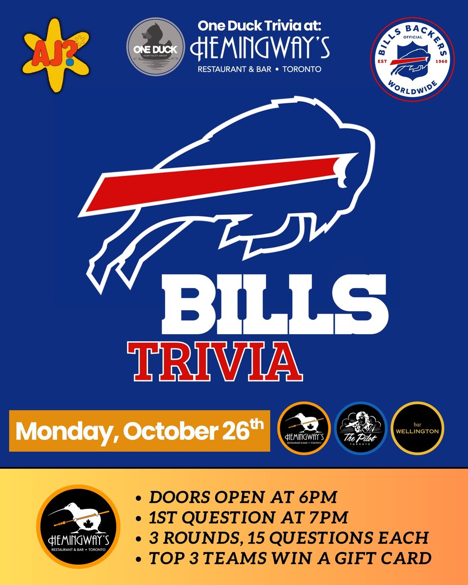 Bills Trivia Hosted by Almost Jeopardy