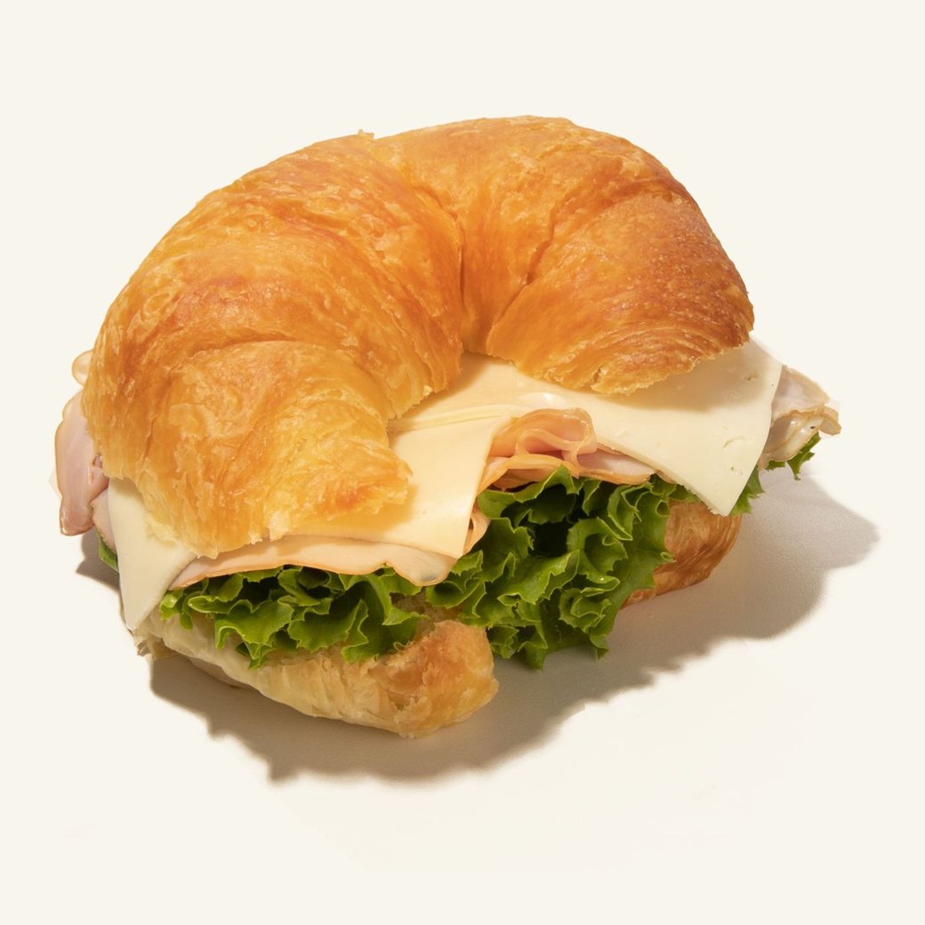 Ham and Swiss Croissant Sandwich