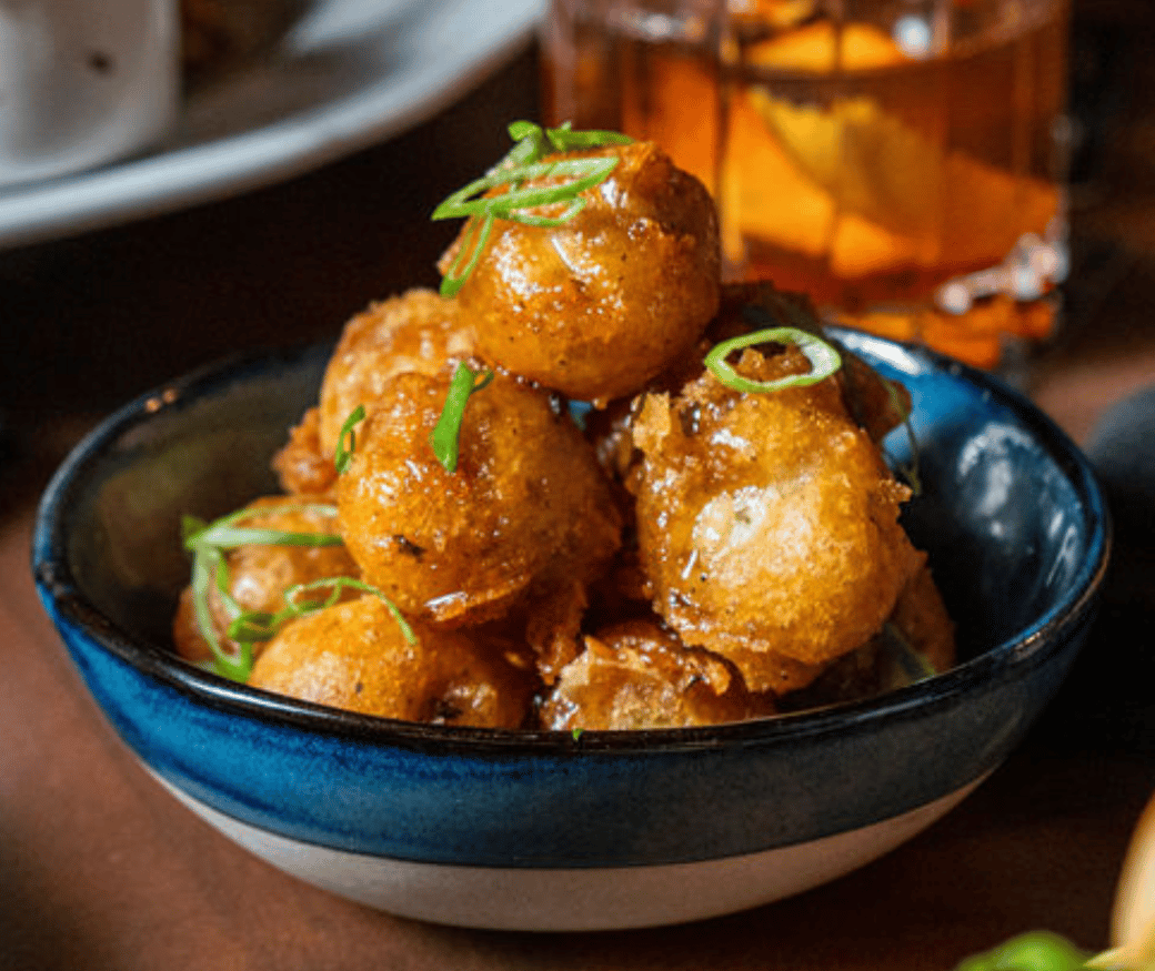 Amaro Glazed Fried Olives