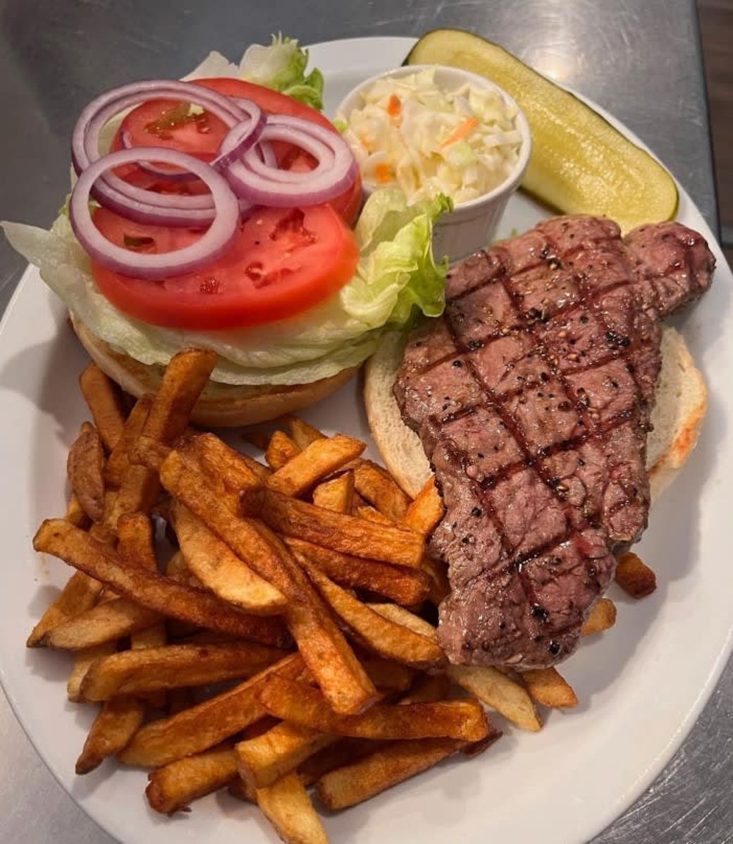 Steak on a Kaiser Sandwich