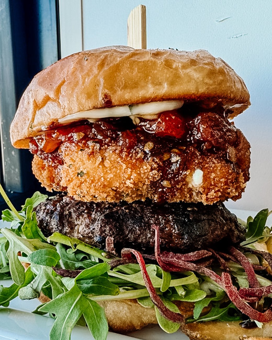 Balsamic Goat Cheese Burger
