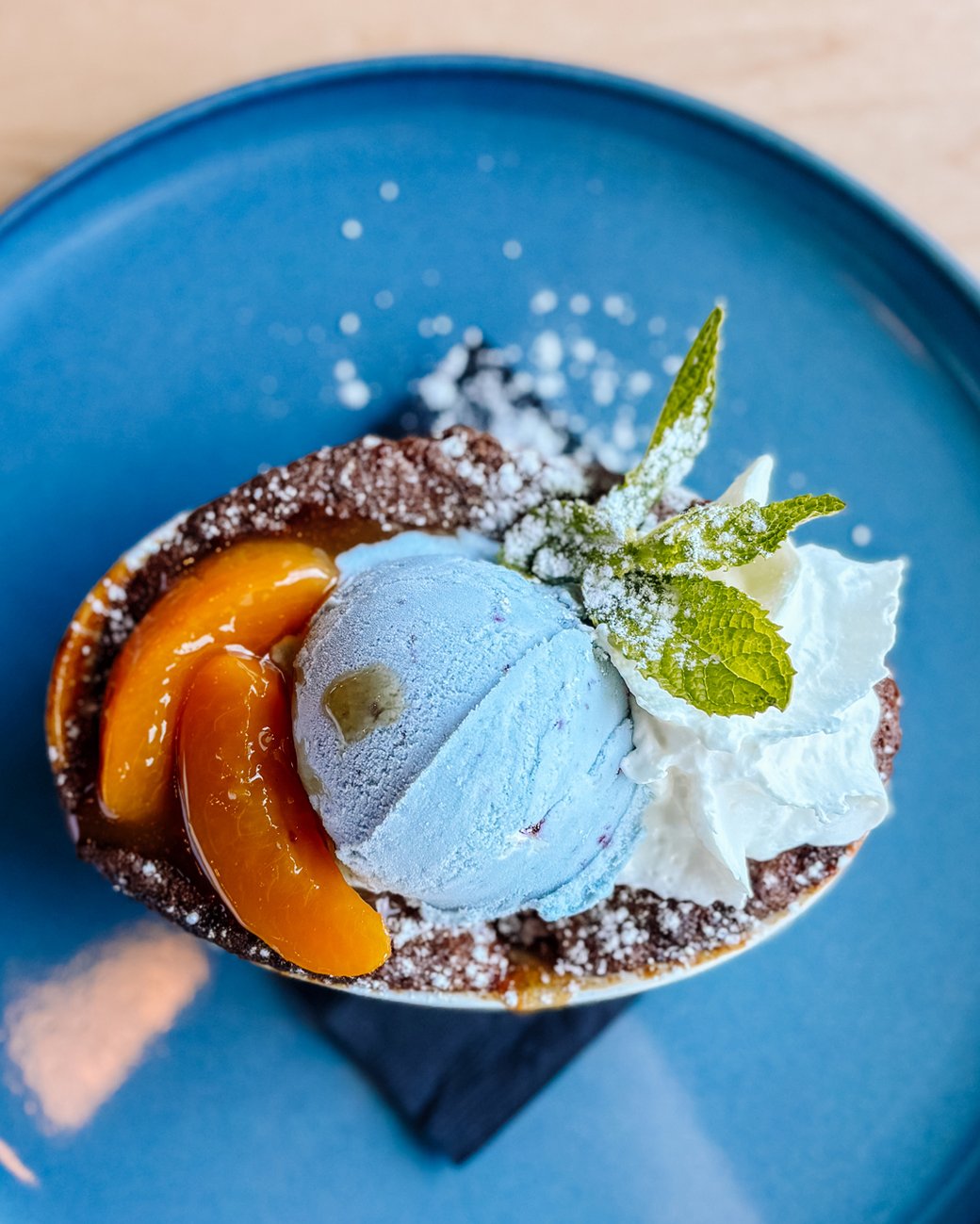 Salted caramel Peach Cobbler