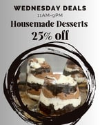 Midweek slump? Not on our watch. Get 25% off housemade desserts every Wednesday—because you deserve a little sugar therapy 

#primecutsitaliansteakhouse #SweetTooth #ItalianFlavors #HomemadeGoodness #DineInStyle #TreatYourself #FoodieFavorites #FoodLovers #ChefSpecial