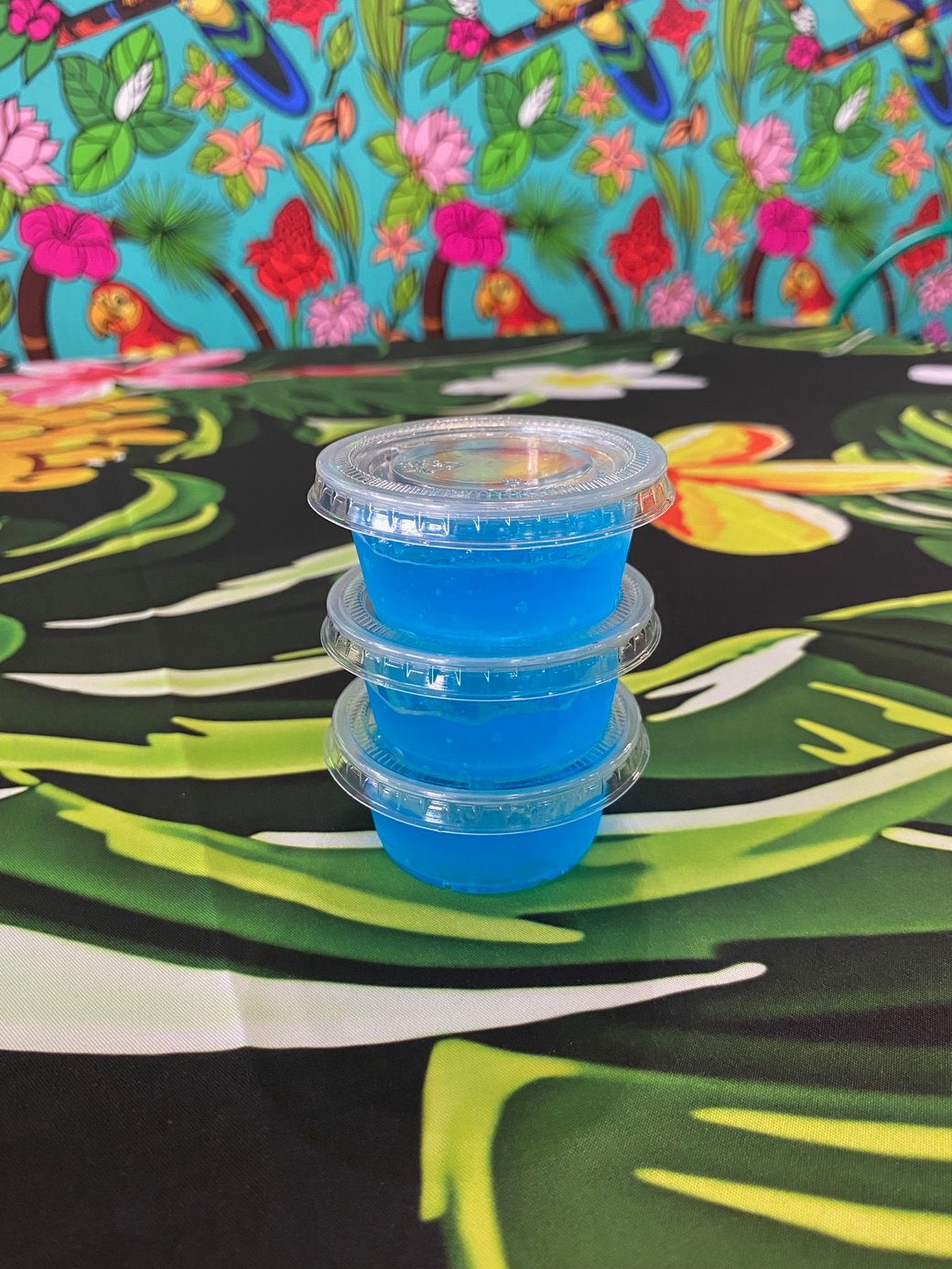 Jello Shots 3 For $5 - Blue Raspberry Flavor