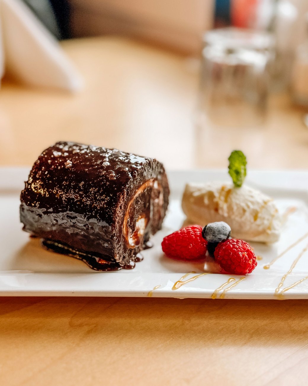Chocolate Yule Log with Salted Caramel