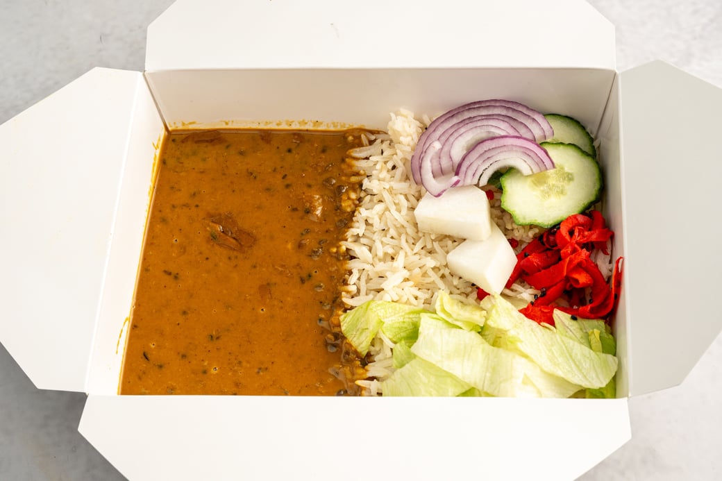 Dal Makhani → Creamy Lentils Rice Bowl