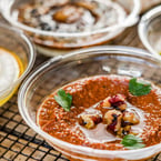 Have you tried our Muhammara yet? Let us know what you think below! 👇

Muhammara or mhammara is a spicy dip typically made of walnuts, red bell peppers, pomegranate molasses, and breadcrumbs - ours uses sourdough crumbs for a little tang 😋

Come try for yourself, available for purchase at our Marketplace!