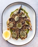 whole roasted fish / chermoula + caper leaves + lemon. 

indoor dining and patio opens at 5pm today. come say hello!!!