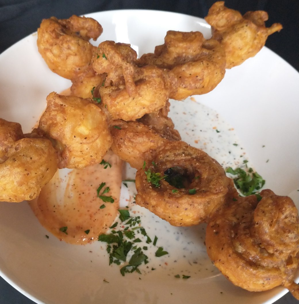 Battered mushrooms 