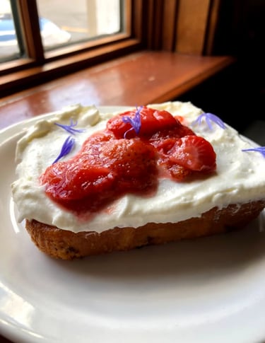 Feature! Strawberry Rhubarb Tea Cake , shop product