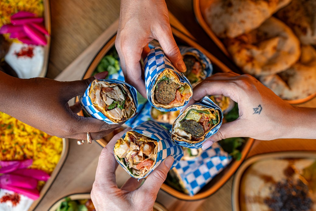 Chicken stuffed pita