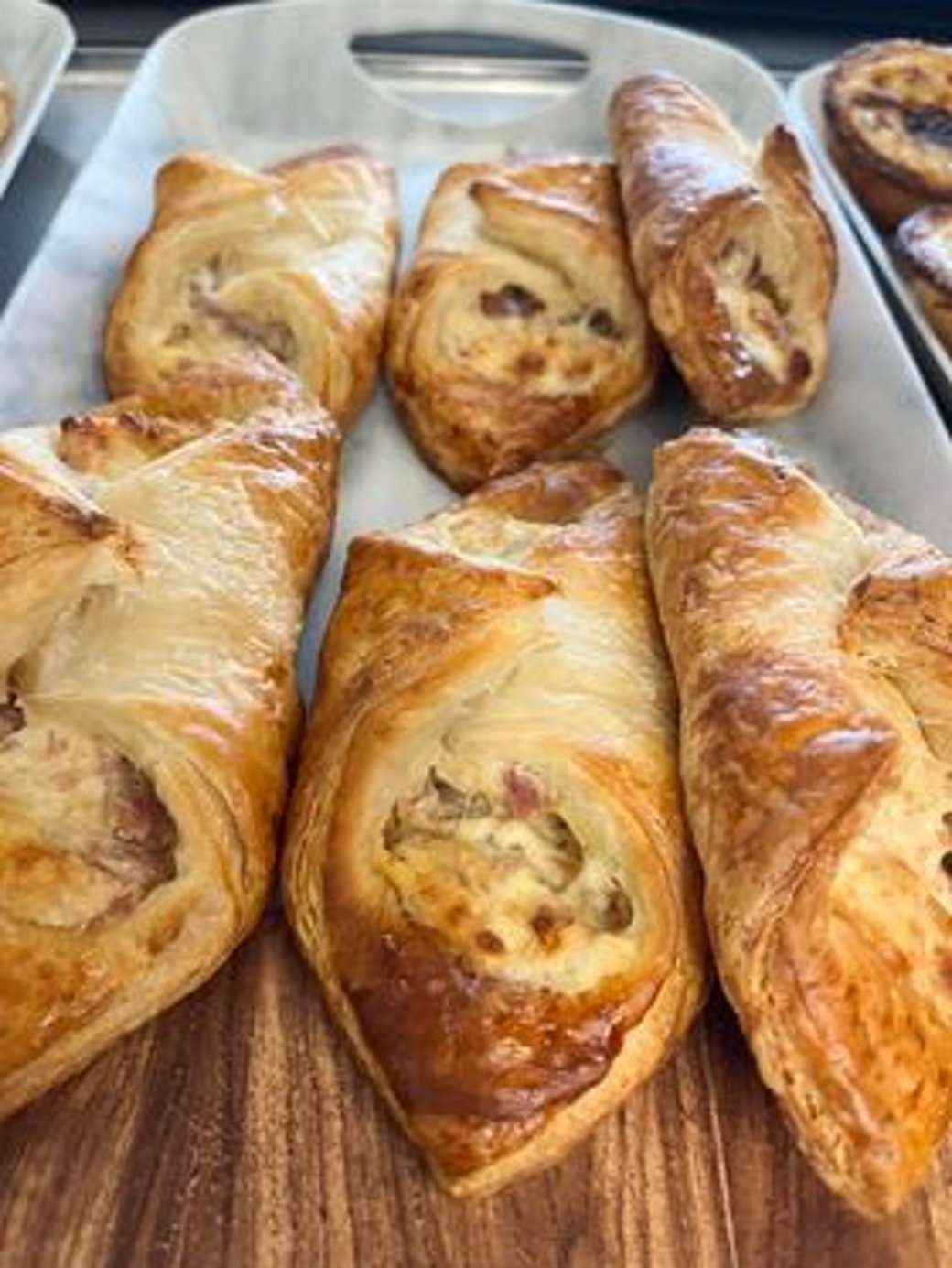 Ham and swiss cheese savory croissant 