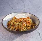 mujadara rice 〰️ anson mills charleston gold rice + lentils + caramelized onion + labneh - available for takeout through ubereats from wednesday, link in bio!