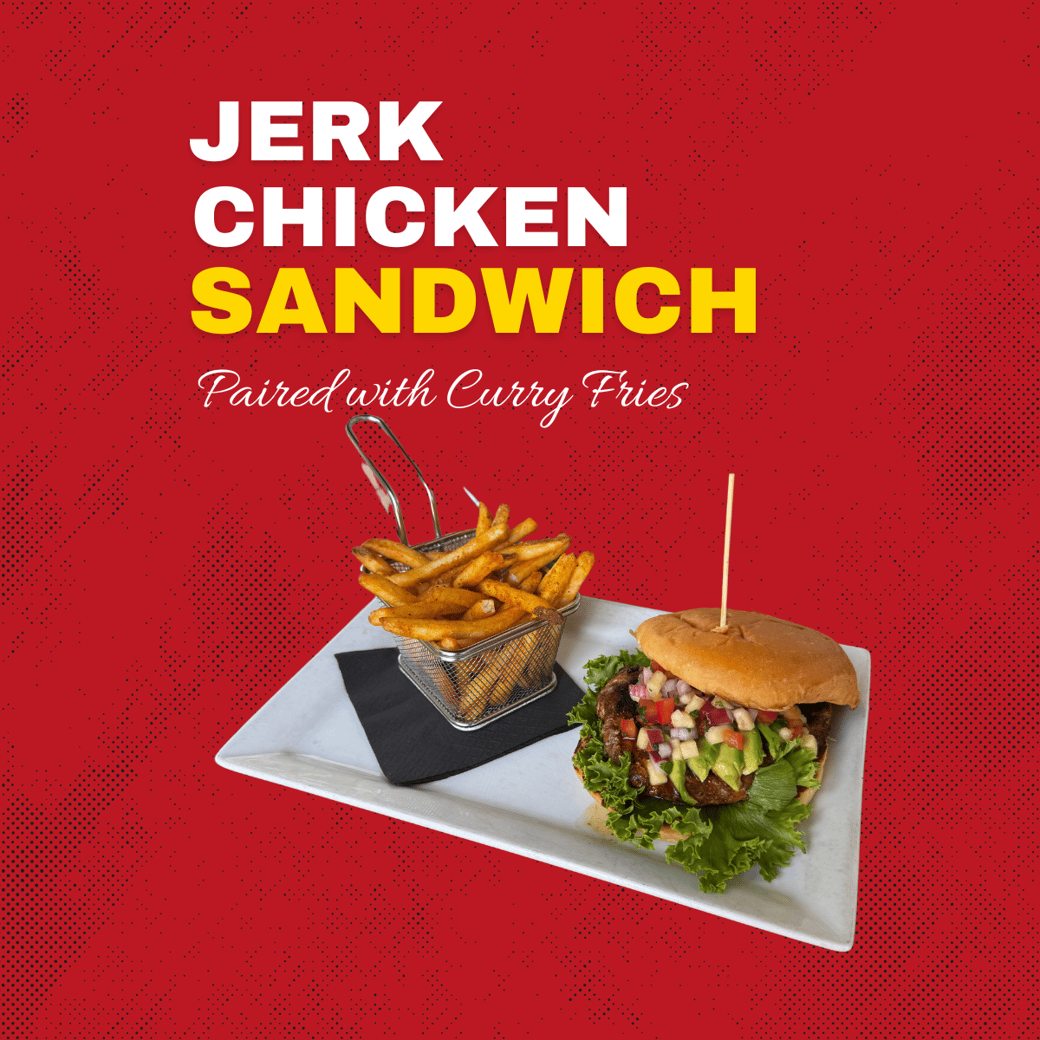 Jerk Chicken Sandwich & Curry Fries