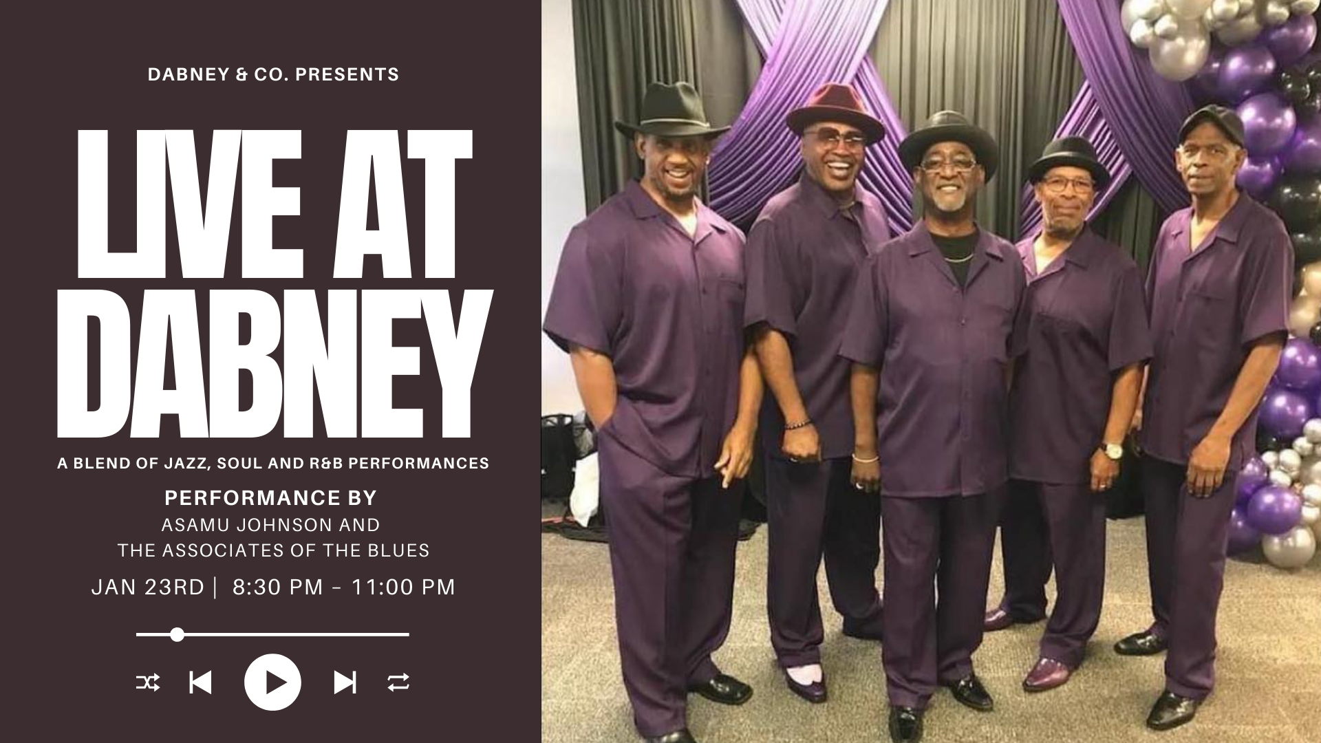 LIVE at Dabney with Asamu Johnson and The Associates of the Blues