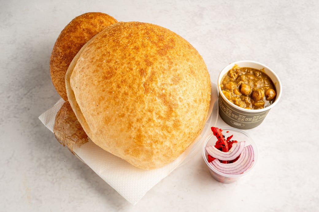 Channa Bhatura → Chickpea & Fried Bread Combo🌶️