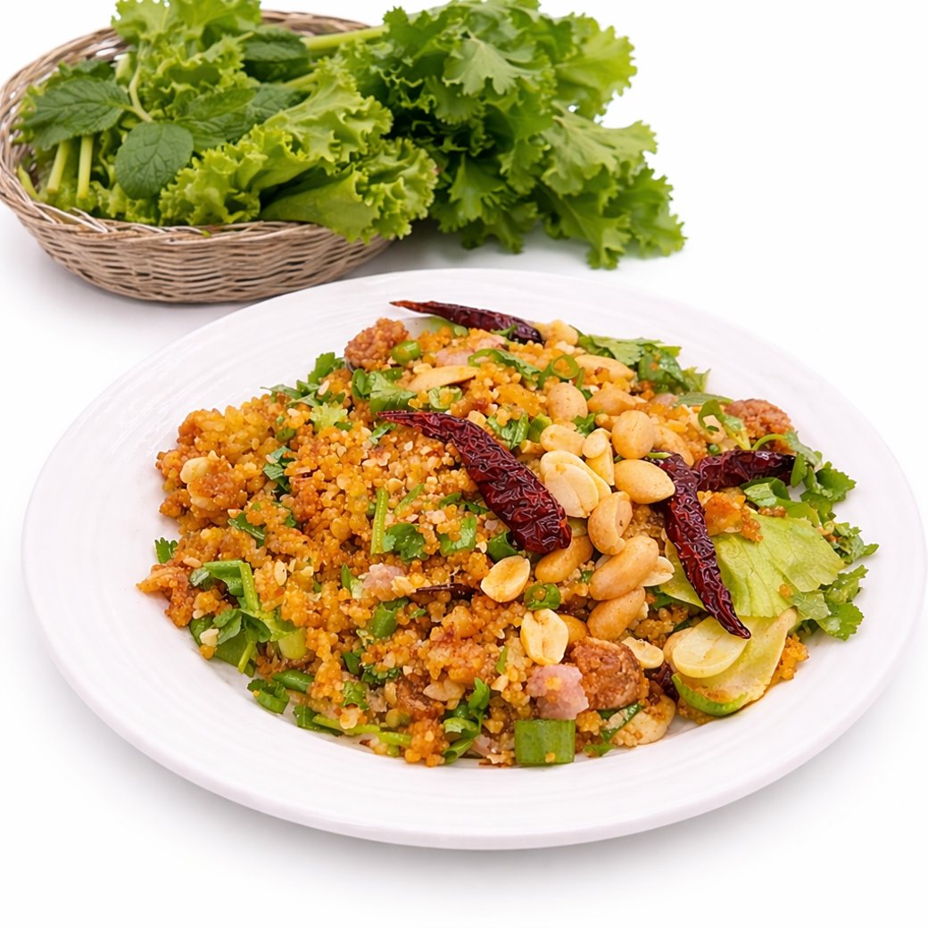 Kao Nam Tod (Rice Ball Salad)