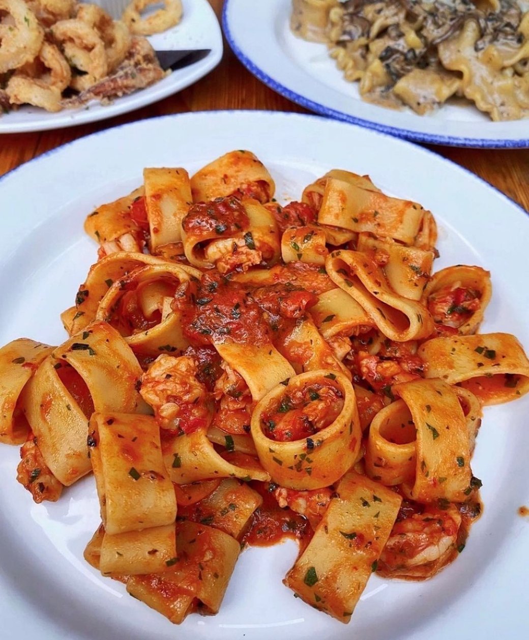 Calamarata con Gamberi