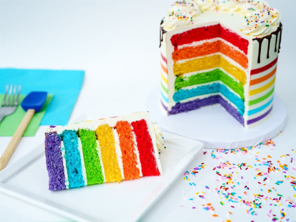 Rainbow Cake Slice by Heathers Kitchen