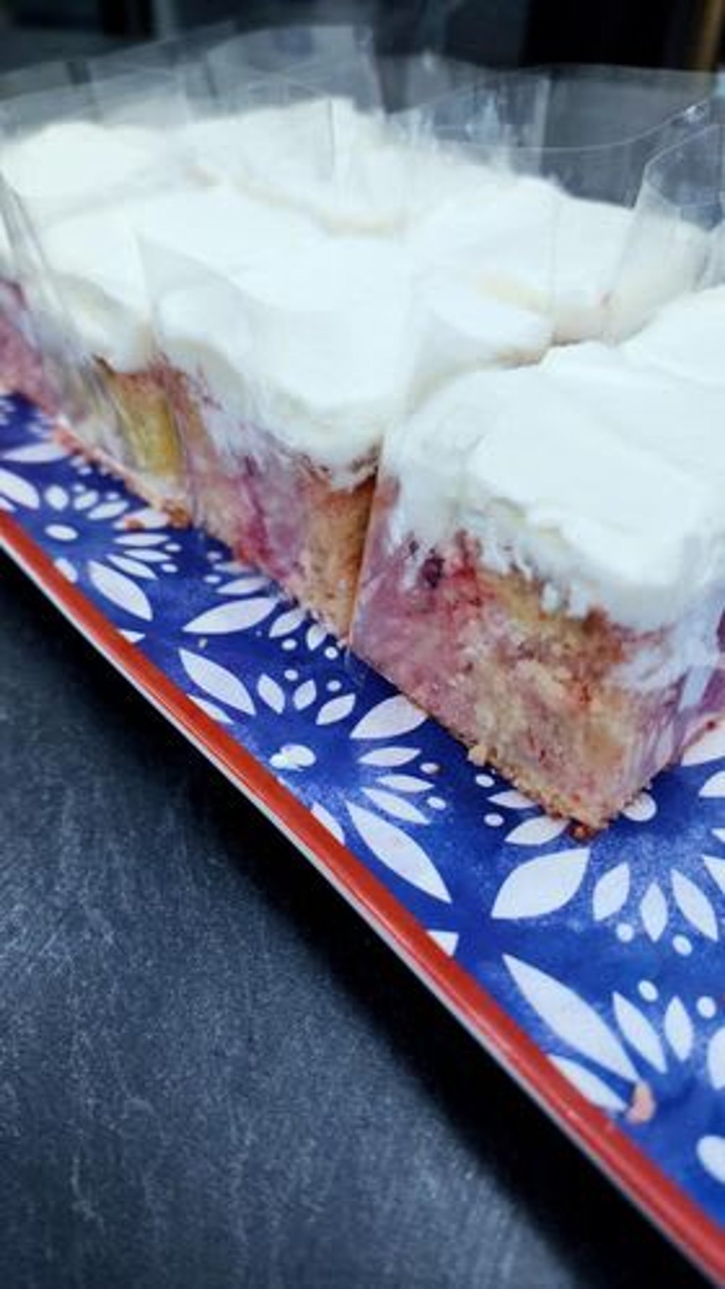 keto strawberry poke cake 