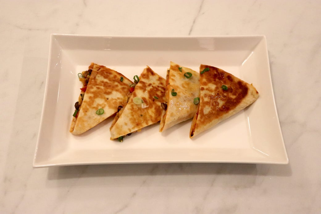 GRILLED BLACK BEAN AND CORN QUESIDILLA 