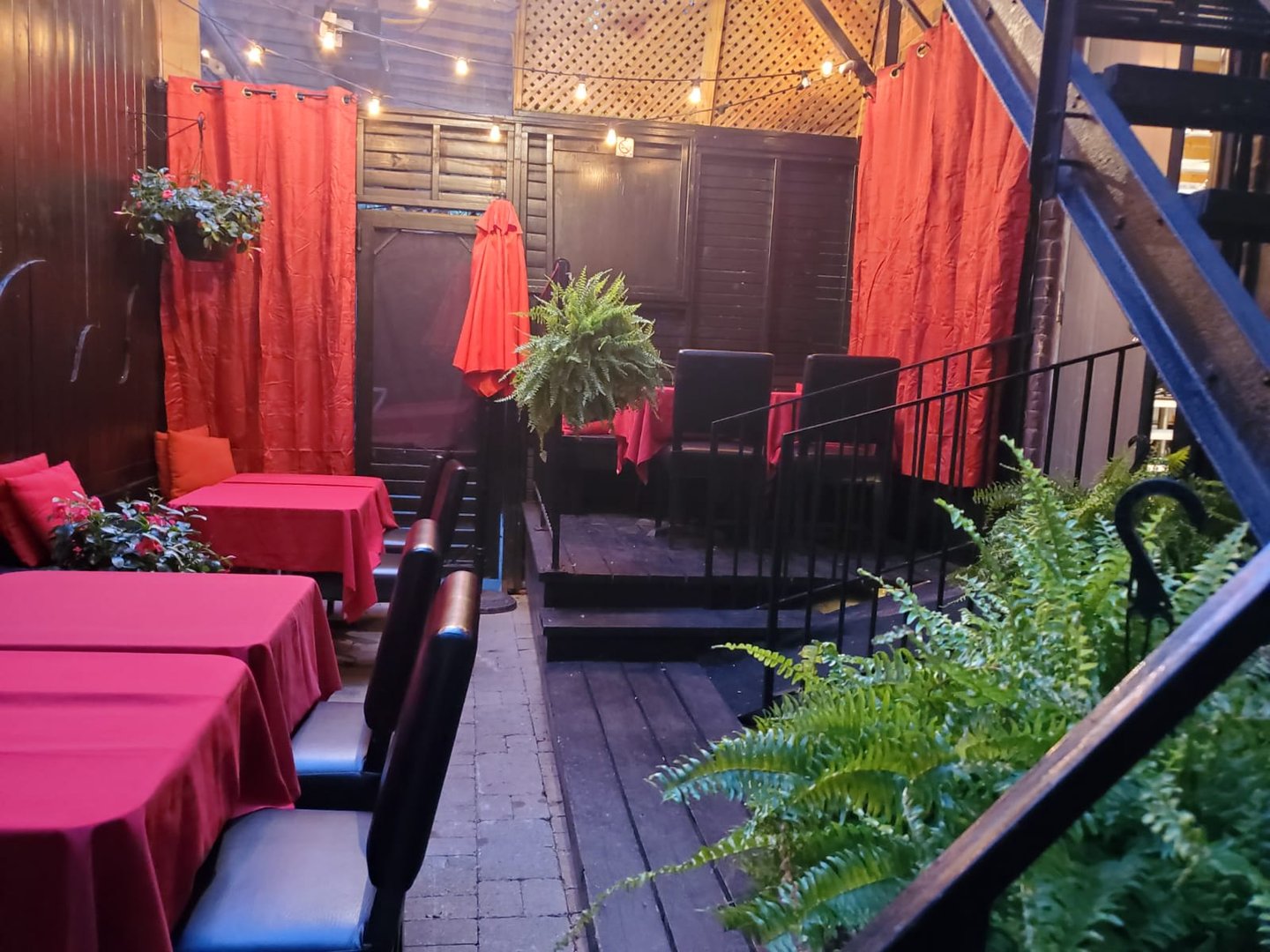 Dine al fresco in our courtyard